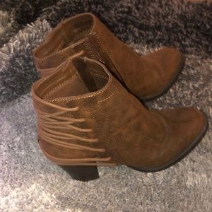 Brown healed boots